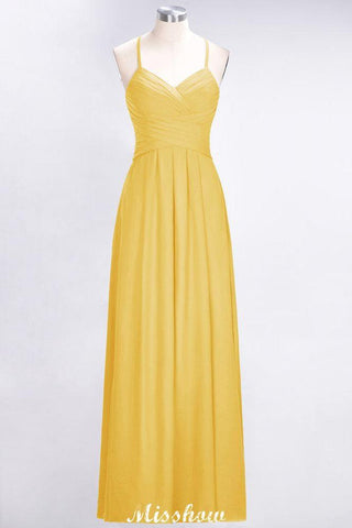 A-Linie Neckholder V-Ausschnitt Ärmelloses Brautjungfernkleid Rüschen Abend Swing Kleid