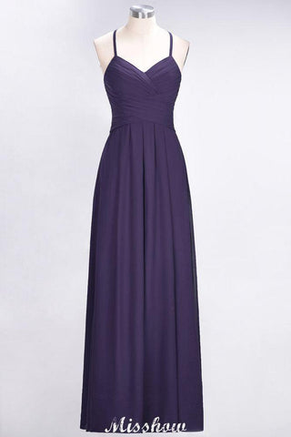 A-Linie Neckholder V-Ausschnitt Ärmelloses Brautjungfernkleid Rüschen Abend Swing Kleid