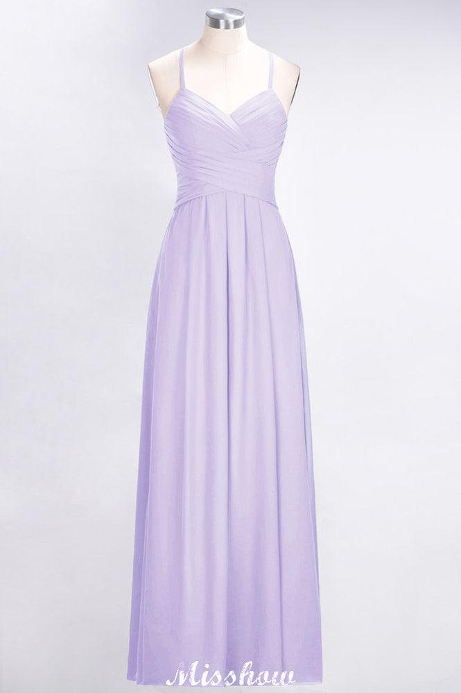 A-Line Halter V-Neck Sleeveless Bridesmaid Dress Ruffles Evening Swing Dress