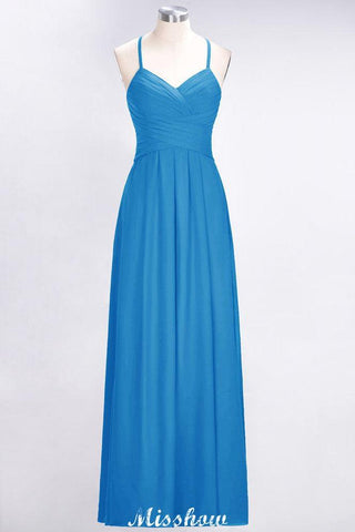 A-Linie Neckholder V-Ausschnitt Ärmelloses Brautjungfernkleid Rüschen Abend Swing Kleid