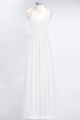 A-Linie Neckholder V-Ausschnitt Ärmelloses Brautjungfernkleid Rüschen Abend Swing Kleid