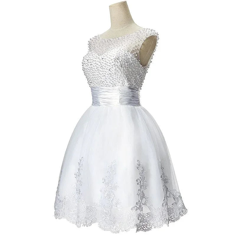Vestido de fiesta con cuentas y tul en línea A