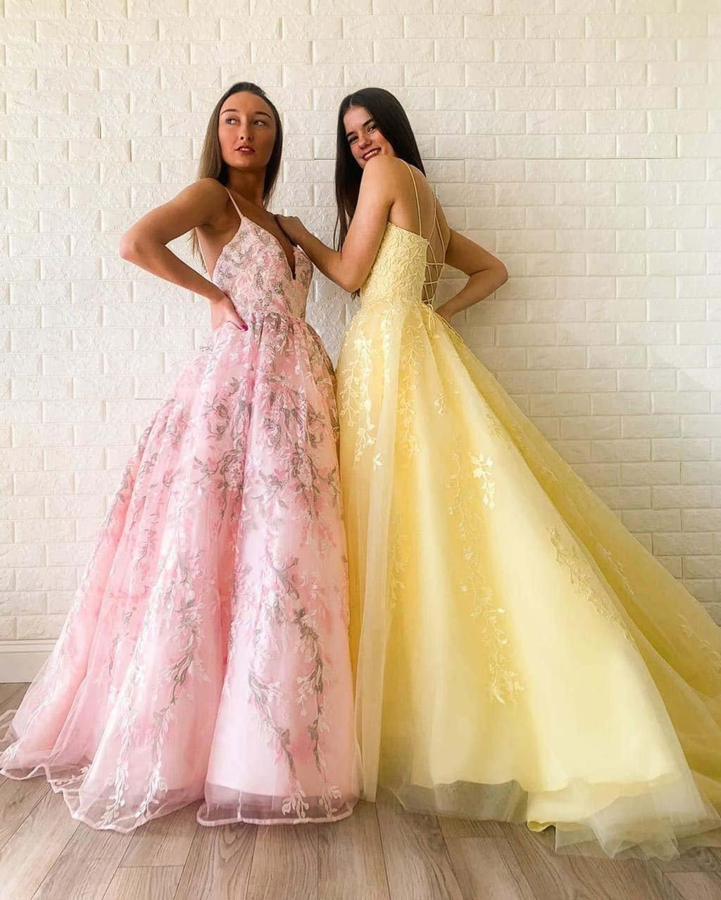 Vestido de festa comprido com aplicações em tule, corte A, modesto, renda PSK165