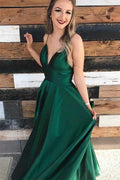 Robe de bal princesse satinée à bretelles chasseur longue ligne A PG665