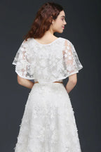 A-Line Kurz Spitze Kristall Homecoming-Kleid