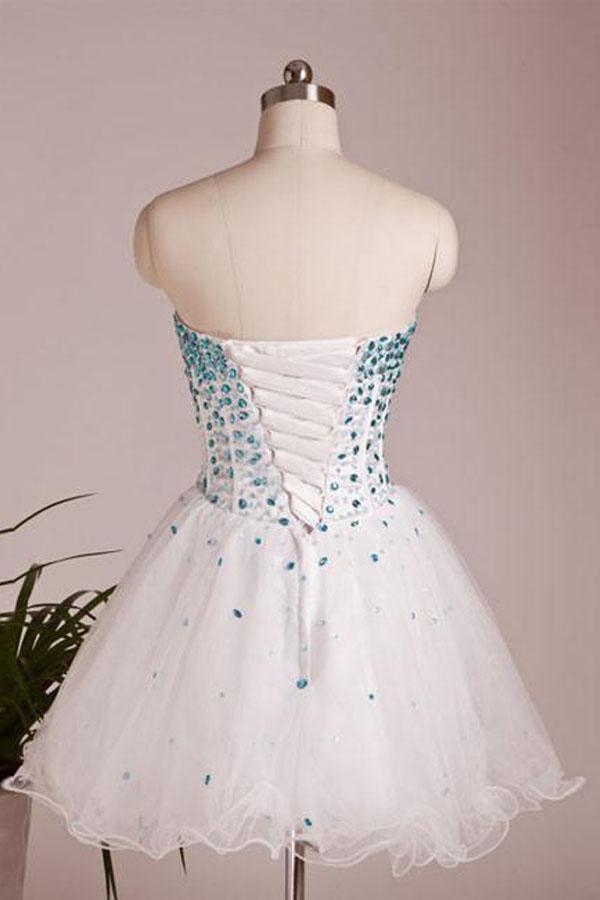 Vestidos de baile curtos com decote em coração e linha A Vestidos de baile curtos PD157