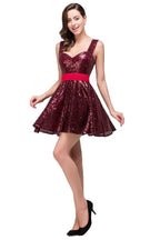 Abito da ballo a linea A con scollo a cuore e paillettes