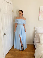 Vestidos de festa elegantes, decote em A, com missangas, chiffon, comprimento até ao chão, sem mangas