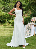 Vestidos de noiva estilo princesa com folhos, renda, alças, sem mangas, cauda/escova comprida