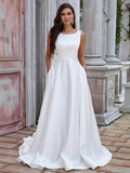 Vestidos de noiva estilo princesa com decote em V, sem mangas, cauda longa e cauda longa