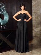 A-Line/Princess Sweetheart Applique Sleeveless Long Taffeta Mother of the Bride Dresses