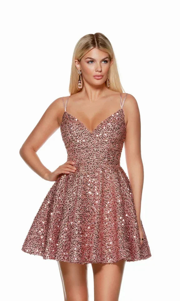 Off The Shoulder Cocktailkleider Glänzende Partykleider SYH84