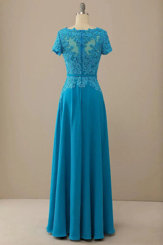 Kleid für die Brautmutter mit V-Ausschnitt, elegantes, würdevolles Kleid