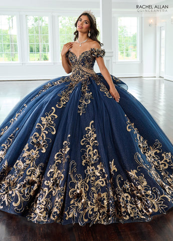 Schulterfreies Quinceanera-Kleid von Rachel Allan RQ3145