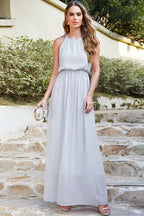 Amazing A-Line Scoop Sleeveless Chiffon Bridesmaid Dress