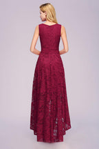 Amazing A-Line V-Neck Sleeveless Lace Bridesmaid Dress