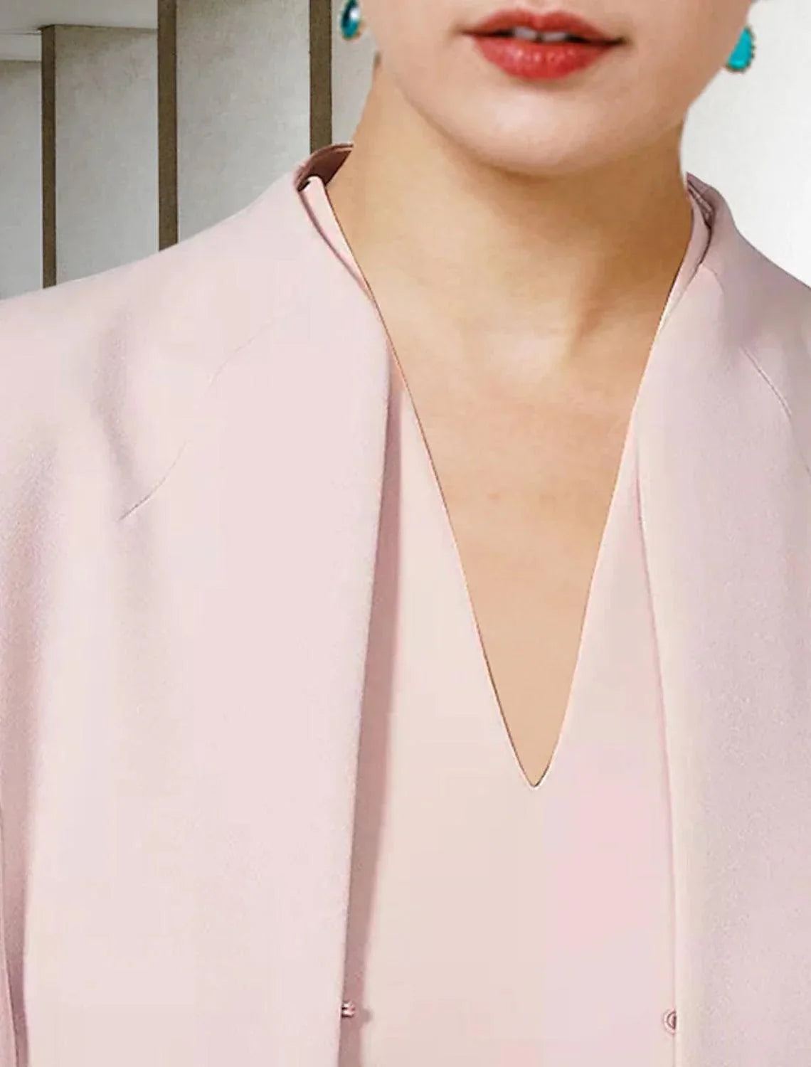 Vestido de mãe da noiva em duas peças, corte A, para convidada de casamento, elegante, decote em V, comprimento até ao joelho, chiffon, manga curta, casaco, cor sólida, outono