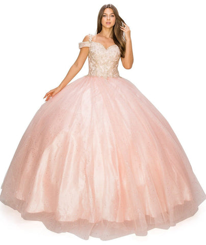 Ballkleid mit Applikation und kalten Schultern von Cinderella Couture 8028J