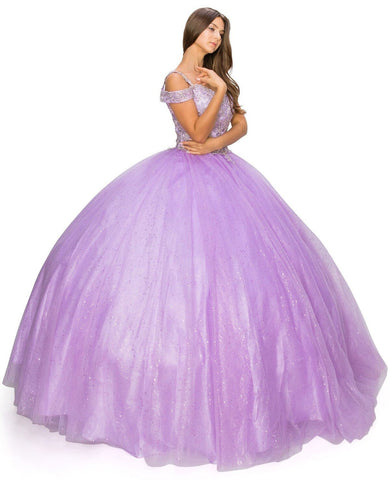 Ballkleid mit Applikation und kalten Schultern von Cinderella Couture 8028J