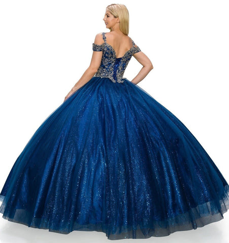 Ballkleid mit Applikation und kalten Schultern von Cinderella Couture 8028J