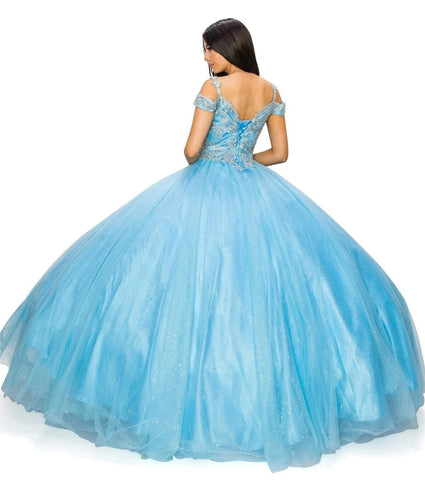 Ballkleid mit Applikation und kalten Schultern von Cinderella Couture 8028J