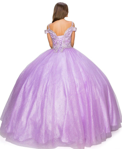 Ballkleid mit Applikation und kalten Schultern von Cinderella Couture 8028J