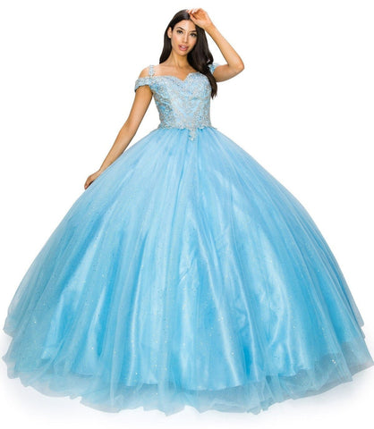 Ballkleid mit Applikation und kalten Schultern von Cinderella Couture 8028J