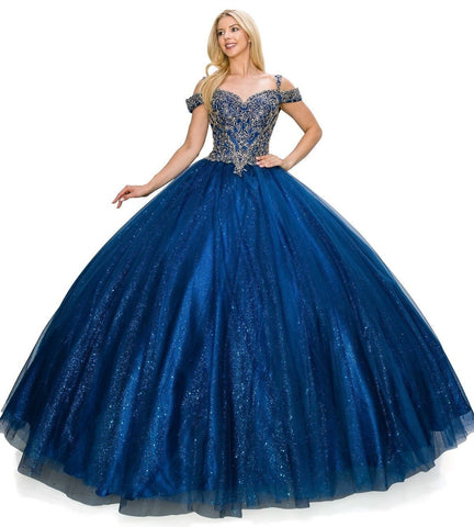 Ballkleid mit Applikation und kalten Schultern von Cinderella Couture 8028J