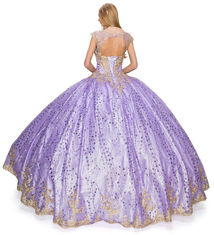 Ballkleid mit Glitzerapplikation von Cinderella Couture 8024J