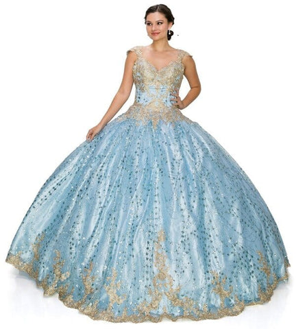 Ballkleid mit Glitzerapplikation von Cinderella Couture 8024J
