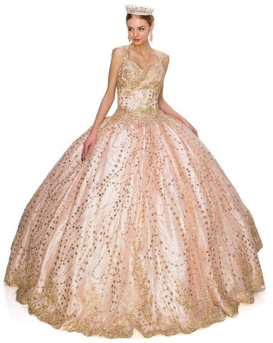 Ballkleid mit Glitzerapplikation von Cinderella Couture 8024J