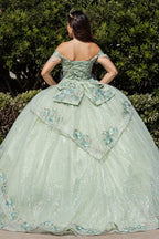 Applique Off Shoulder Ball Gown by Cinderella Couture 8089J