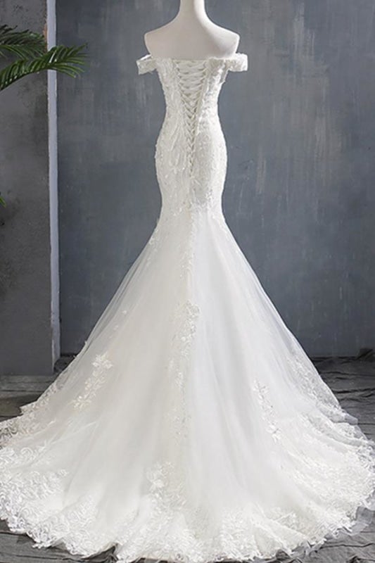 Applikation Trägerlos Schnürung Meerjungfrau Elegantes Brautkleid