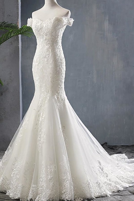 Applikation Trägerlos Schnürung Meerjungfrau Elegantes Brautkleid