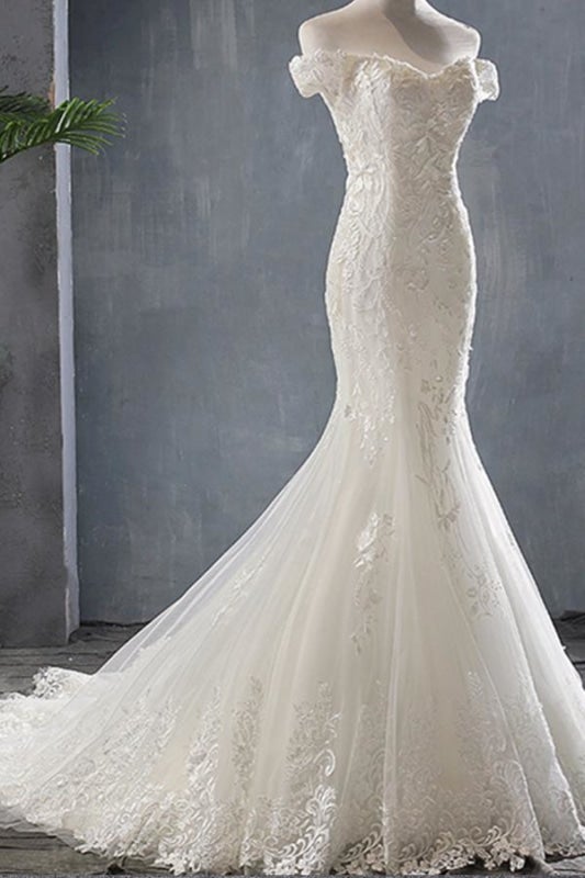Applikation Trägerlos Schnürung Meerjungfrau Elegantes Brautkleid
