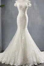 Applikation Trägerlos Schnürung Meerjungfrau Elegantes Brautkleid