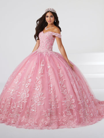 Schulterfreies Quinceanera-Kleid mit Applikation von Fiesta Gowns 56462