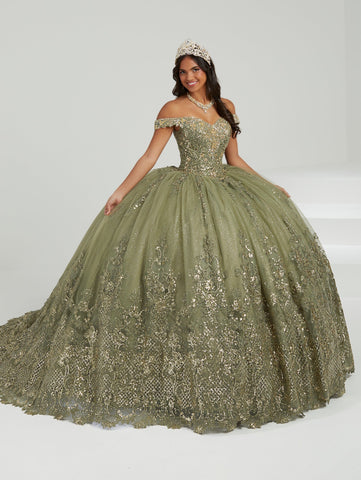 Schulterfreies Quinceanera-Kleid mit Applikation von Fiesta Gowns 56486