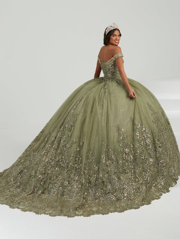 Schulterfreies Quinceanera-Kleid mit Applikation von Fiesta Gowns 56486