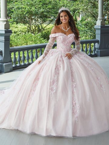 Schulterfreies Quinceanera-Kleid mit Applikation von House of Wu 26049