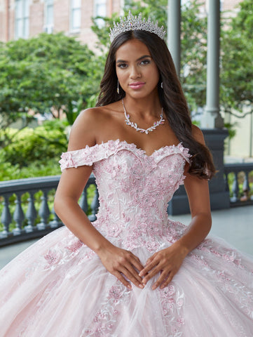Schulterfreies Quinceanera-Kleid mit Applikation von House of Wu 26049