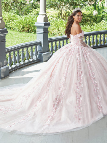 Schulterfreies Quinceanera-Kleid mit Applikation von House of Wu 26049