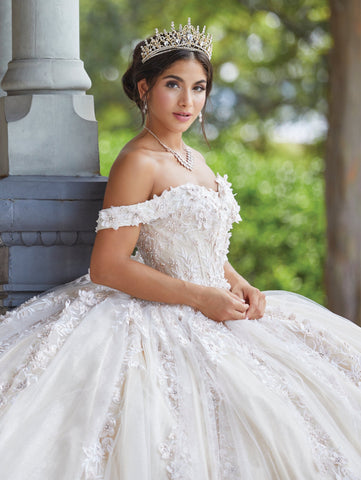 Schulterfreies Quinceanera-Kleid mit Applikation von House of Wu 26049