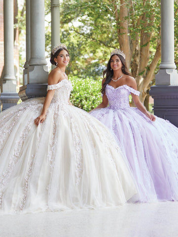 Schulterfreies Quinceanera-Kleid mit Applikation von House of Wu 26049