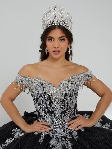 Schulterfreies Quinceanera-Kleid mit Applikation von House of Wu 26060