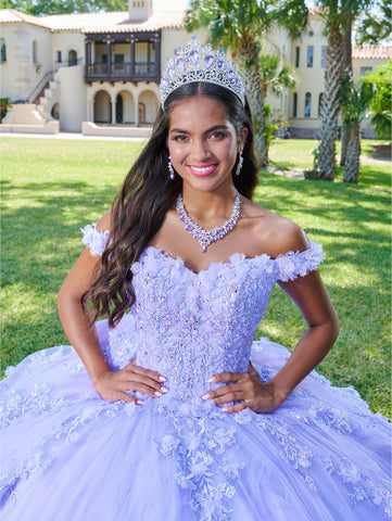 Schulterfreies Quinceanera-Kleid mit Applikation von House of Wu 26080