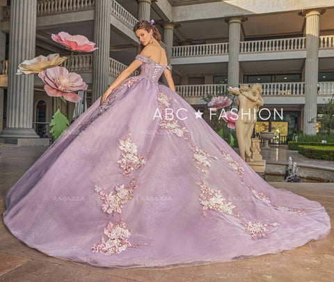 Schulterfreies Quinceanera-Kleid mit Applikation von Ragazza EV36-636