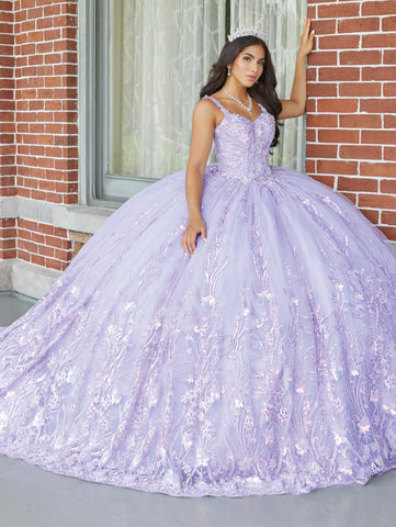Ärmelloses Quinceanera-Kleid mit Applikation von House of Wu 26050