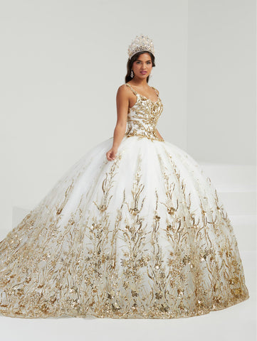 Ärmelloses Quinceanera-Kleid mit Applikation von House of Wu 26050