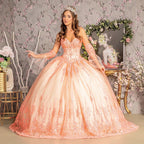 Applique Strapless Bell Sleeve Ball Gown by GLS Gloria GL3235
